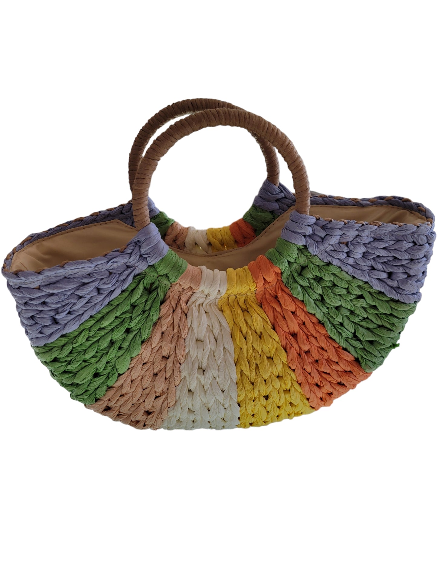 Half Moon Multicolor Satchel Bag